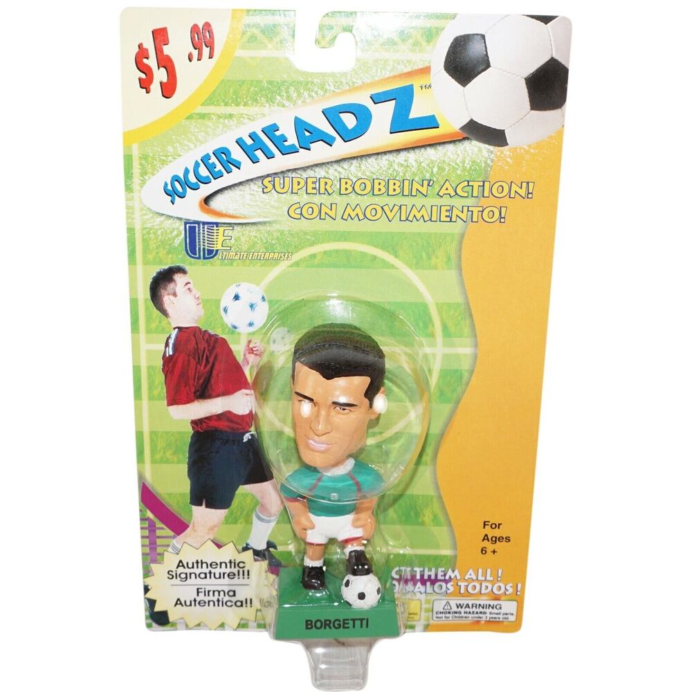 Vintage Jared Borgetti 4" Bobble Toy Figure - Mexico Futbol Soccer Head 2002